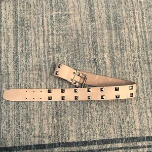 Studded Cream Belt